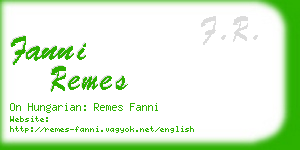 fanni remes business card